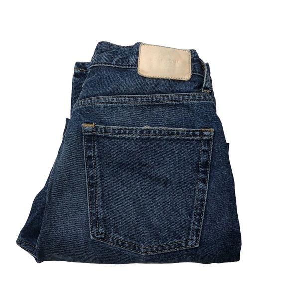 Everlane The Cheeky Jean High Rise Distressed 100% Cotton Crop Jean - Picture 1 of 16